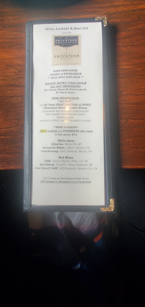 Menu The Privateer Coal Fire Pizza-3