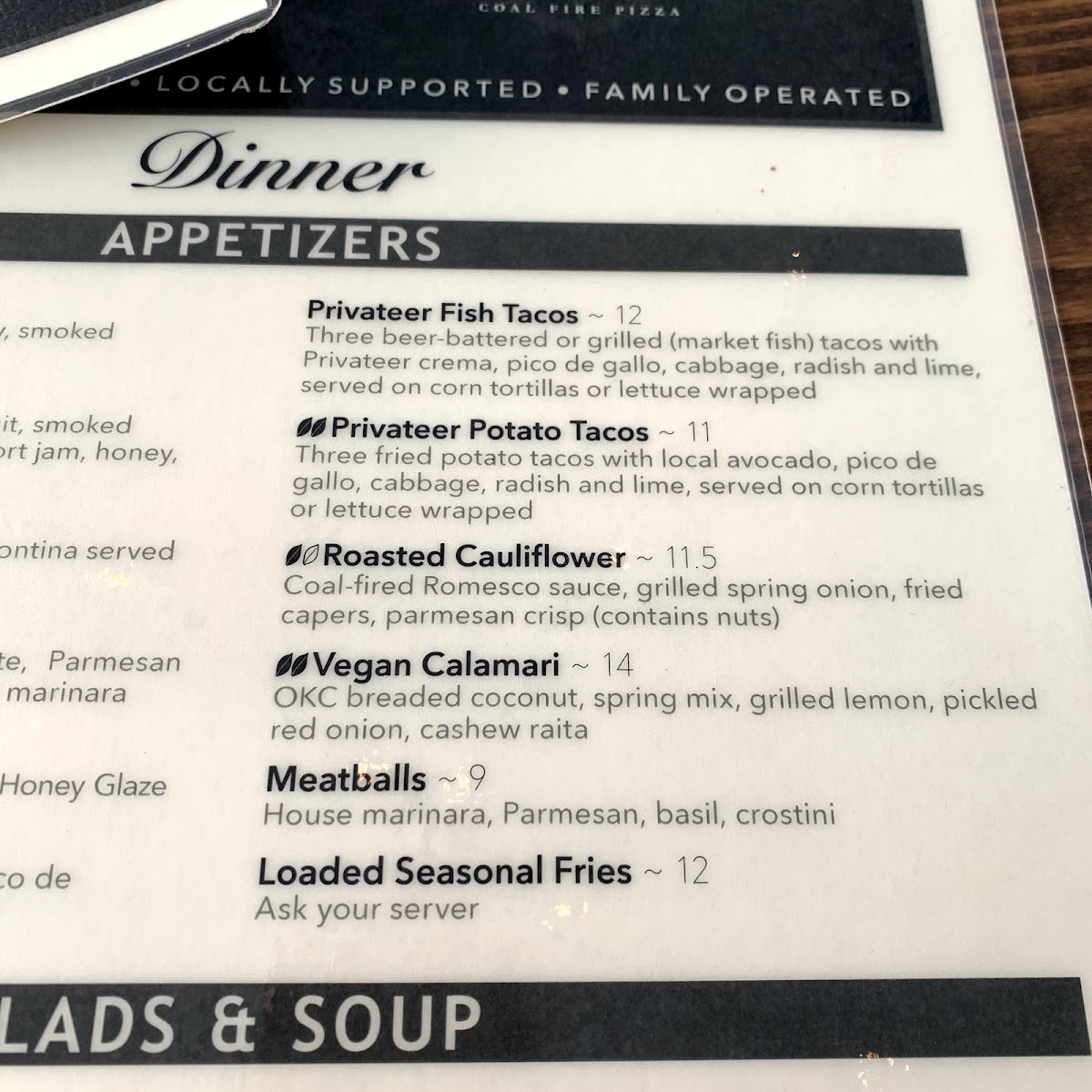 Menu The Privateer Coal Fire Pizza-7