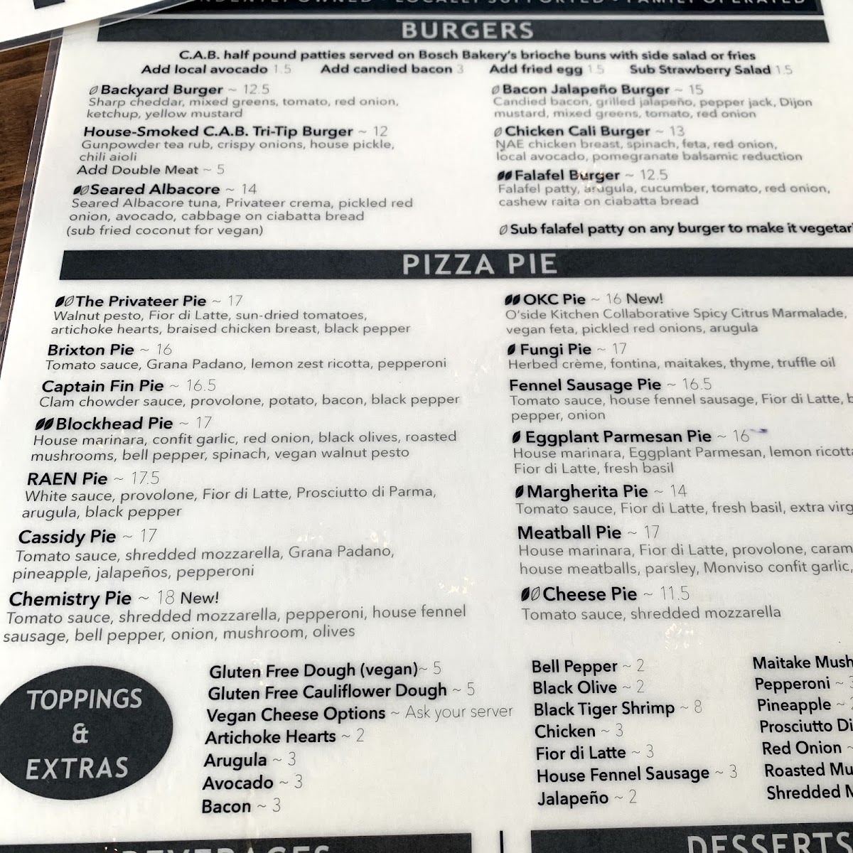 Menu The Privateer Coal Fire Pizza-9